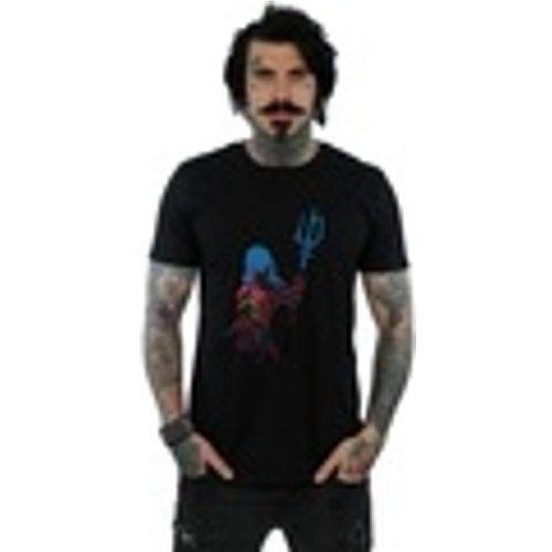 T-shirts a maniche lunghe Aquaman Battle Silhouette - Dc Comics - Modalova