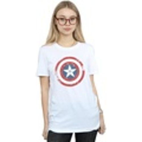 T-shirts a maniche lunghe Captain America Civil War Distressed Shield - Marvel - Modalova