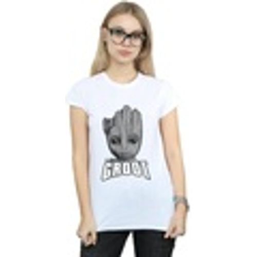 T-shirts a maniche lunghe Guardians Of The Galaxy Groot Face - Marvel - Modalova