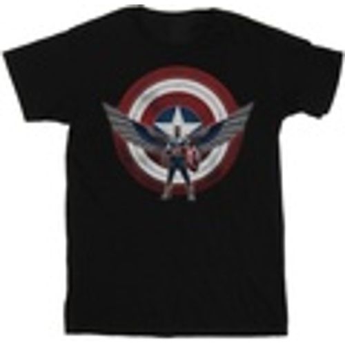 T-shirts a maniche lunghe Falcon And The Winter Soldier Captain America Shield Pose - Marvel - Modalova