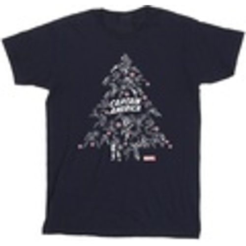 T-shirts a maniche lunghe Captain America Christmas Tree - Marvel - Modalova