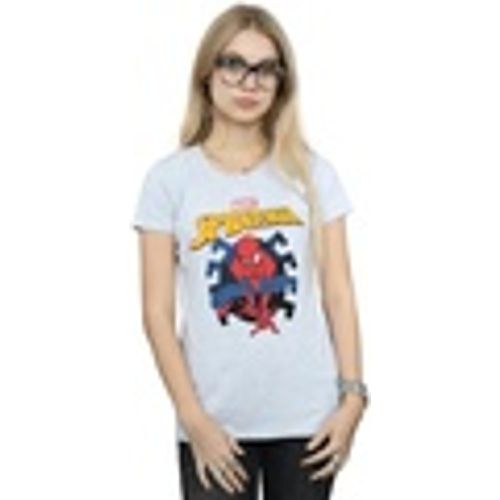 T-shirts a maniche lunghe Spider-Man Web Shooting Emblem Logo - Marvel - Modalova
