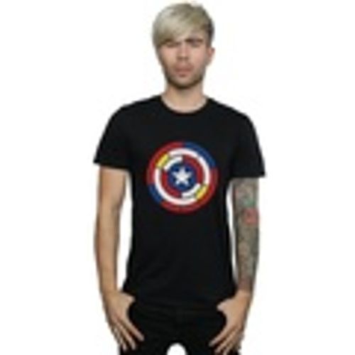 T-shirts a maniche lunghe Captain America Stained Glass Shield - Marvel - Modalova