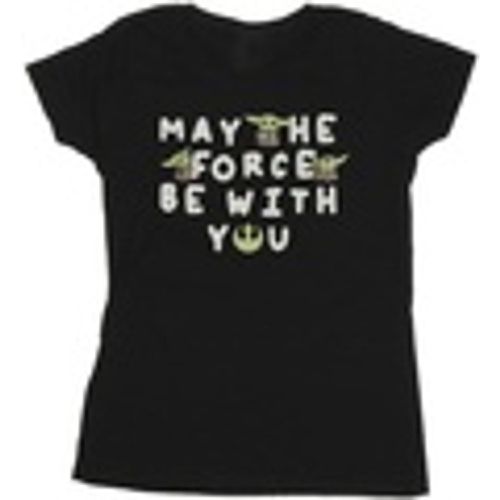 T-shirts a maniche lunghe The Mandalorian Grogu May The Force Be With You - Disney - Modalova