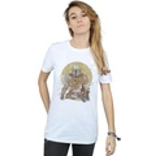 T-shirts a maniche lunghe The Mandalorian Distressed Warrior - Disney - Modalova