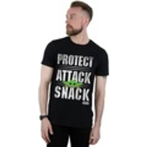 T-shirts a maniche lunghe The Mandalorian Protect Attack Snack - Disney - Modalova