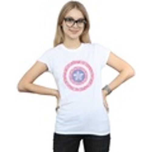 T-shirts a maniche lunghe Captain America Flowers Shield - Marvel - Modalova
