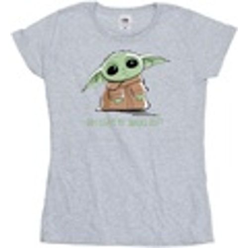 T-shirts a maniche lunghe The Mandalorian Grogu Snacks Meme - Disney - Modalova