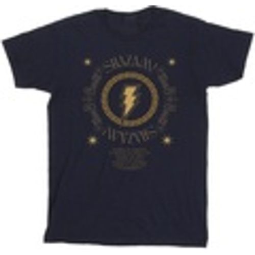 T-shirts a maniche lunghe Shazam Fury Of The Gods Golden Spiral Chest - Dc Comics - Modalova