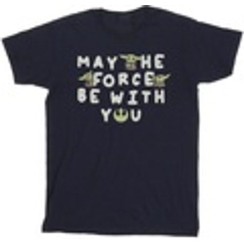 T-shirts a maniche lunghe The Mandalorian Grogu May The Force Be With You - Disney - Modalova