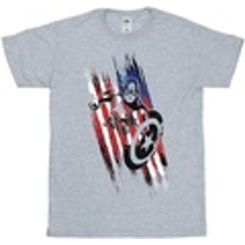 T-shirts a maniche lunghe Avengers Captain America Streaks - Marvel - Modalova