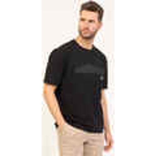 T-shirt & Polo T-shirt nera girocollo in cotone con logo - Boss - Modalova