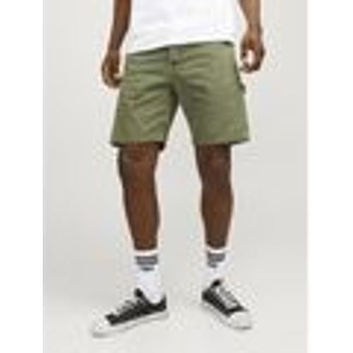 Pantaloni corti 12252814 CARPENTER SHORT-DEEP LICHEN GREEN - jack & jones - Modalova