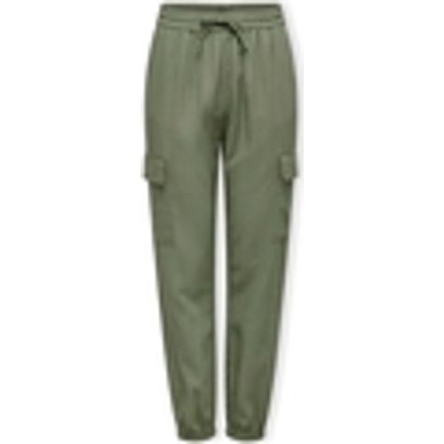 Pantaloni Noos Caro Pull Up Trousers - Oil Green - Only - Modalova