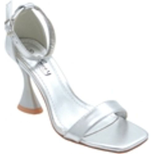 Sandali Sandali donna pelle argento tacco clessidra 9 cm fascetta all'a - Malu Shoes - Modalova