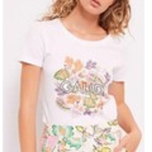 T-shirt T-Shirt Con Fiori E Logo - Gaudi - Modalova