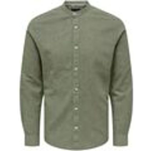 Camicia a maniche lunghe ONSCAIDEN LIFE LS SOLID LINEN MAO NOOS - Only & Sons - Modalova