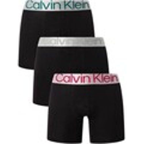 Mutande uomo Confezione da 3 slip boxer in acciaio riconsiderati - Calvin Klein Jeans - Modalova
