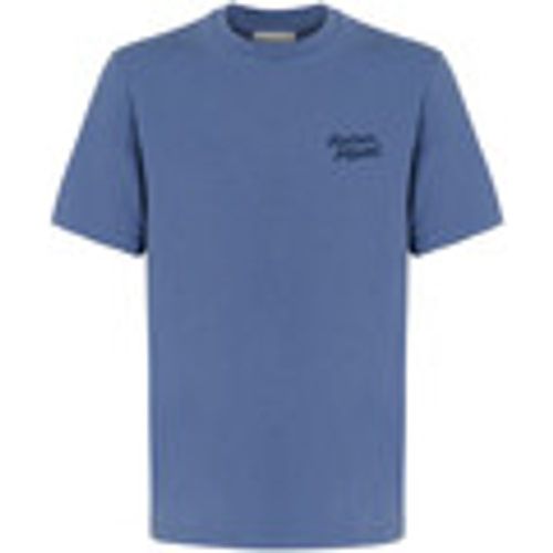 T-shirt & Polo T-Shirt Handwriting in jersey blu - Maison Kitsuné - Modalova