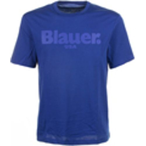 T-shirt & Polo T-shirt girocollo blu in cotone - Blauer - Modalova