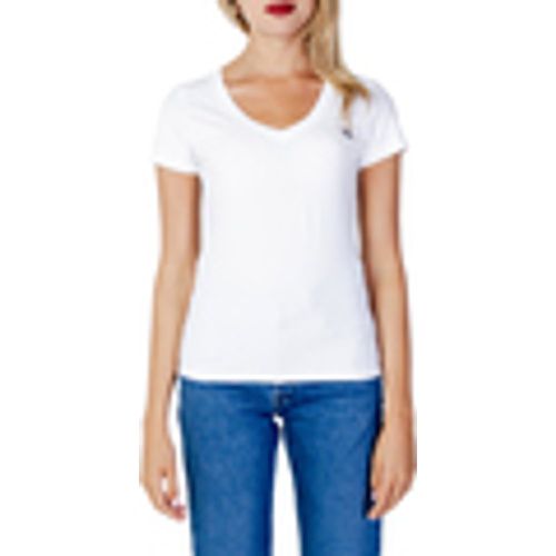T-shirt EMBROIDERY STRETCH V-NECK J20J213716 - Calvin Klein Jeans - Modalova