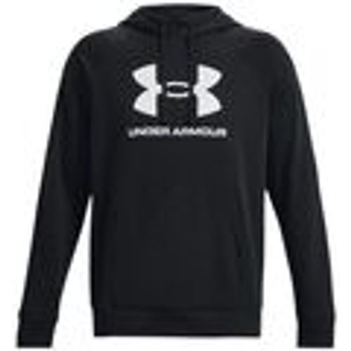 Felpa Maglia Rival Fleece Logo Uomo Black/White - Under Armour - Modalova