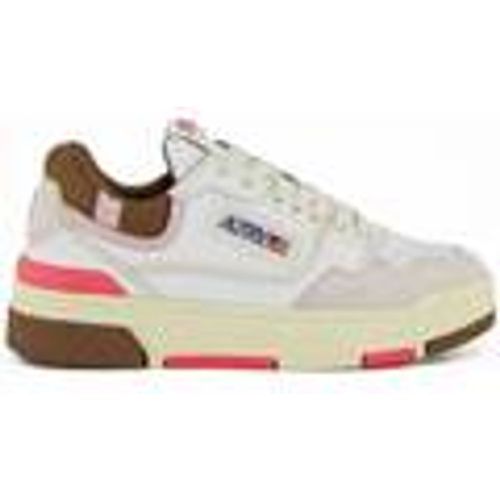 Sneakers sneakers donna Clc Low in pelle bianca, marrone e rosa - Autry - Modalova