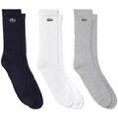 Calzini Sport 3 Pack High Cut Socks Grey/White/Navy - Lacoste - Modalova