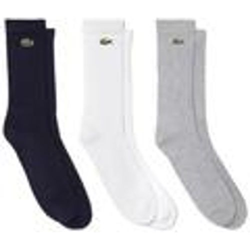 Calzini Sport 3 Pack High Cut Socks Grey/White/Navy - Lacoste - Modalova