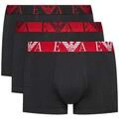 Boxer 3 Pack Stretch Cotton Trunks Black - Emporio Armani - Modalova