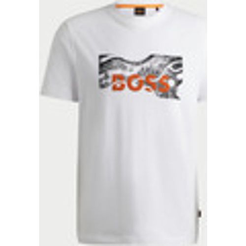 T-shirt & Polo T-shirt girocollo in cotone con stampa - Boss - Modalova