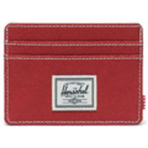 Portafoglio Charlie Cardholder Red Ochre/White Stitch - Herschel - Modalova