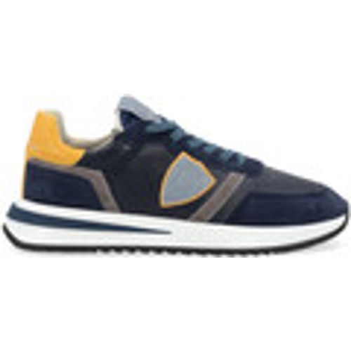 Sneakers Sneaker Tropez 2.1 in pelle blu e gialla - Philippe Model - Modalova