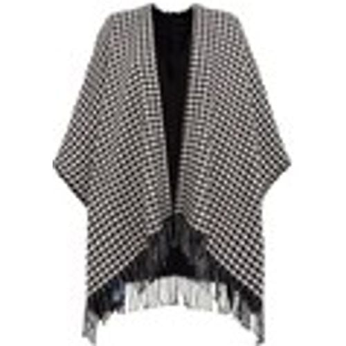 Sciarpa Poncho Pied De Poule Con Spilla - Blugirl - Modalova