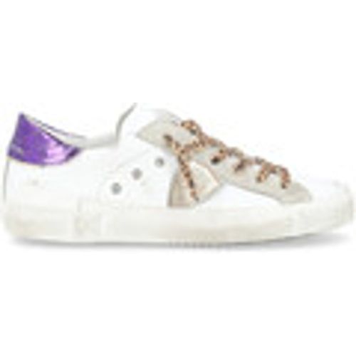 Sneakers Sneaker Paris X bianca e viola con dettagli - Philippe Model - Modalova