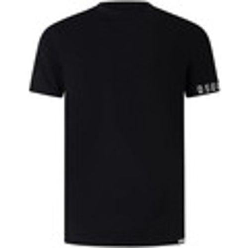 T-shirt T-shirt nera con elastico logato per uomo - Dsquared - Modalova