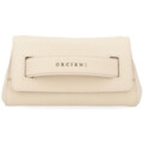 Borsette Clutch Gossip in pelle martellata avorio - Orciani - Modalova