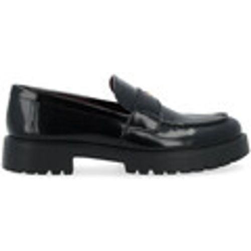 Classiche basse Mocassino in pelle nero con suola carrarmato - TORY BURCH - Modalova