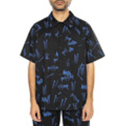 Camicia a maniche lunghe hirt All Over Blind Black / Ultra Blue - Wasted Paris - Modalova