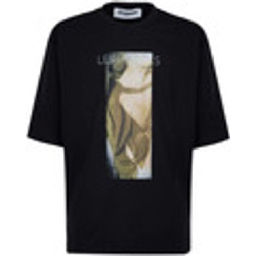 T-shirt & Polo t-shirt nera stampa frontale - Les Hommes - Modalova