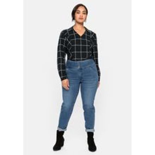 Große Größen: Slim Jeans in Curvy-Schnitt ANNE, mit High-Waist-Bund, blue Denim, Gr.58 - sheego - Modalova
