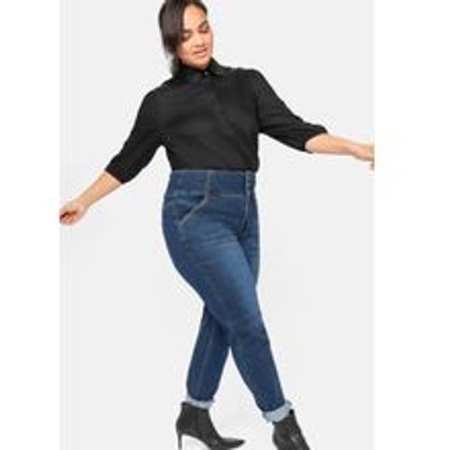 Große Größen: Slim Jeans in Curvy-Schnitt ANNE, mit High-Waist-Bund, dark blue Denim, Gr.56 - sheego - Modalova