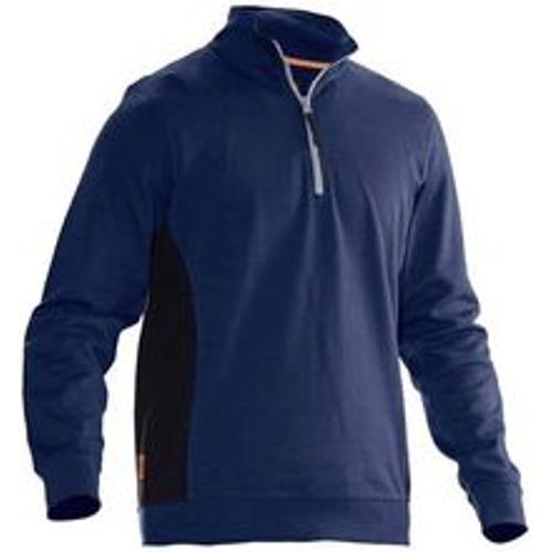 J5401-blau/-L Sweatshirt mit Kragen 1/2 zip Kleider-Größe: L - Jobman - Modalova