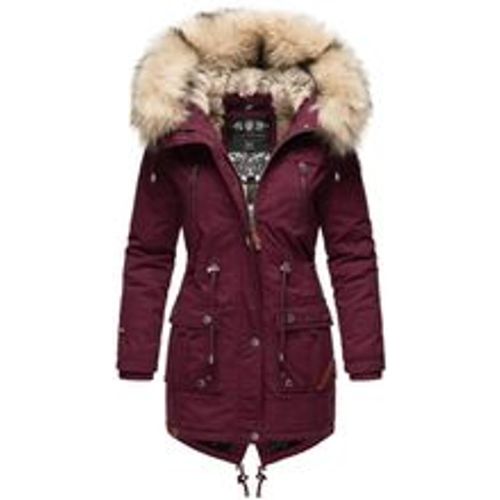 Damen stylischer Wintermantel Baumwollparka mit Kunstfell-Kapuze Honigfee - Navahoo - Modalova