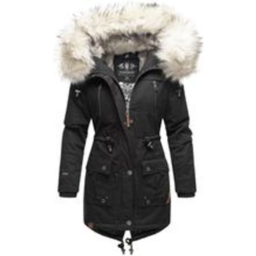 Damen stylischer Wintermantel Baumwollparka mit Kunstfell-Kapuze Honigfee - Navahoo - Modalova