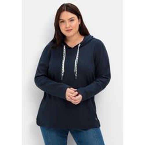 Große Größen: Sweatshirt mit doppelten Kapuzenbändern, nachtblau, Gr.48/50 - sheego - Modalova