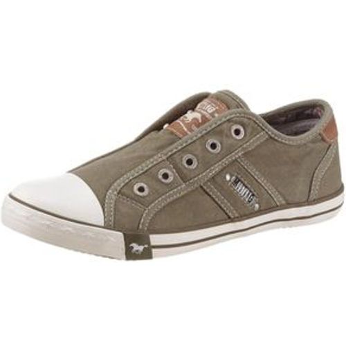 Große Größen: Slip-On Sneaker, khaki, Gr.43 - mustang shoes - Modalova
