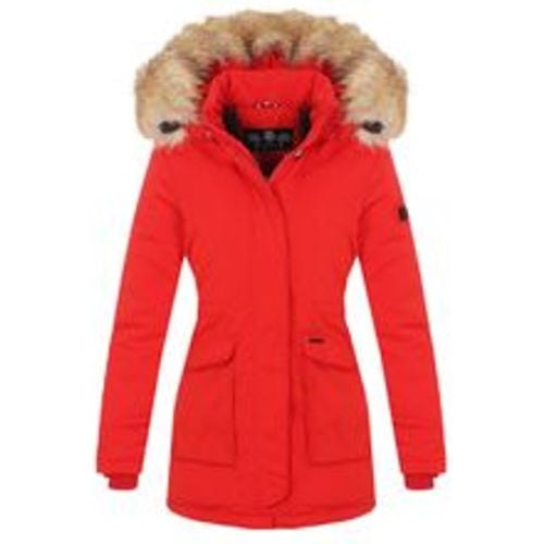 Damen Designer Wintermantel Parka mit edlem Fellimitat Schneeengel - Navahoo - Modalova