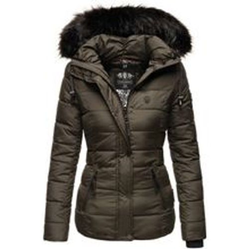 Damen Modische Winterjacke Steppjacke mit Kunstpelz Kapuze Zuckerbiene - Navahoo - Modalova