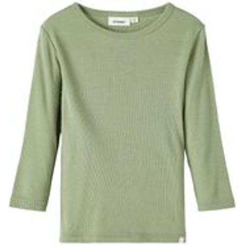 Lil' Atelier - Woll-Langarmshirt NMNFABLE in oil green, Gr.104 - Fashion24 DE - Modalova